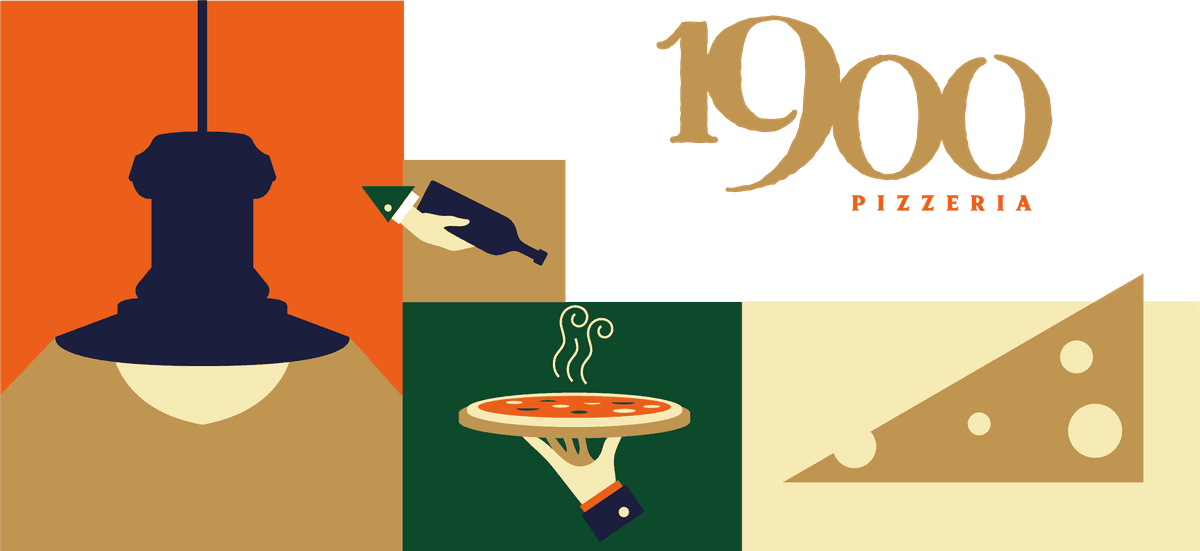1900 Pizzaria Logo